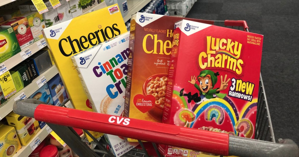 General Mills Cereals in CVS cart