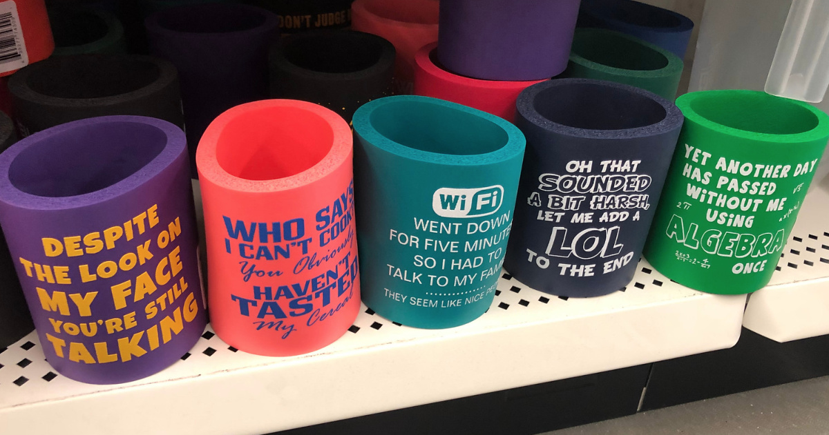 Fun Beverage Koozies Only 1 at Dollar Tree Hip2Save