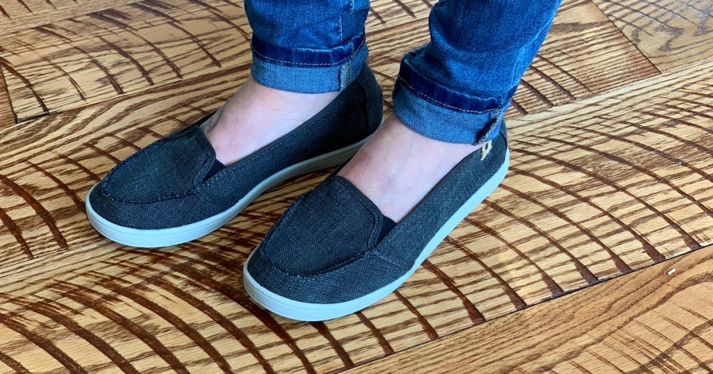 walmart wednesday — erica wearing slip on sneakers from walmart