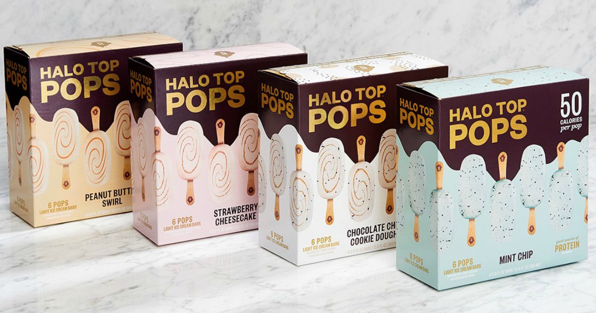 four halo top pops boxes 