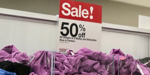 50% Off Gilligan & O’Malley and Xhilaration Bras & Panties at Target