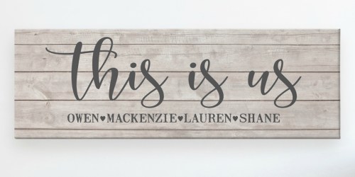 Personalized This Is Us Canvas Only $29.97 at Walmart