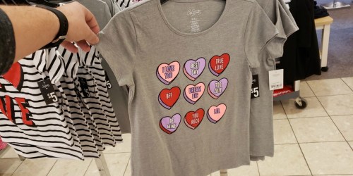 Valentine’s Graphic Tees for the Family from $4 + Free Shipping for Kohl’s Cardholders