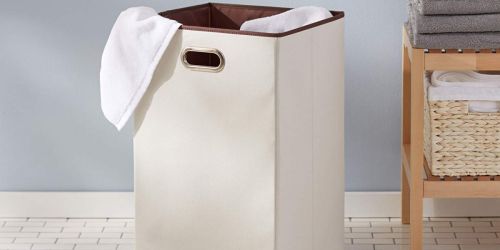 AmazonBasics Foldable Laundry Hamper Only $8.68