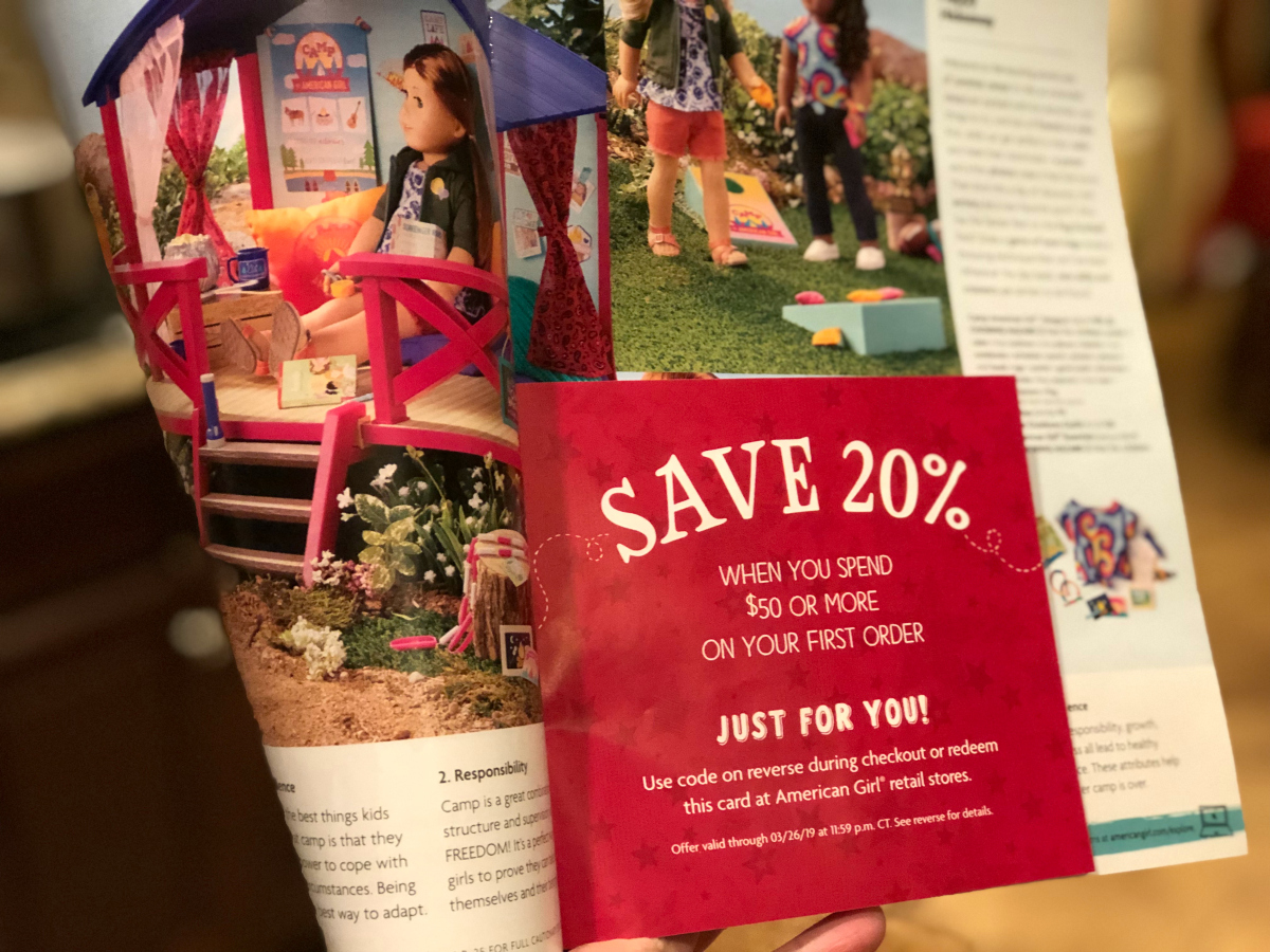 American Girl Catalog with 20% off coupon inside