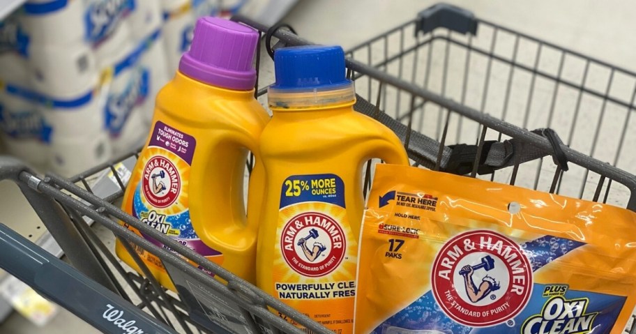 laundry products in cart