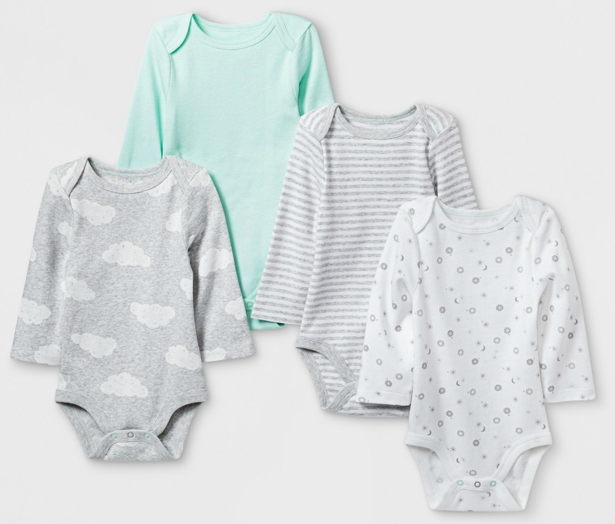 cloud island long sleeve onesie