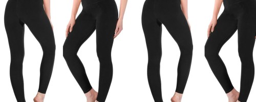 Women wearing black leggings