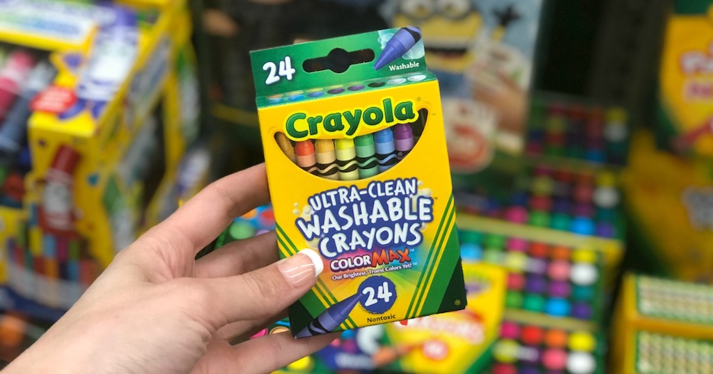 Woman holding CRAYOLA Washable Crayons