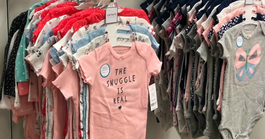Carter's Baby Girls bodysuits packs on hangers in-store
