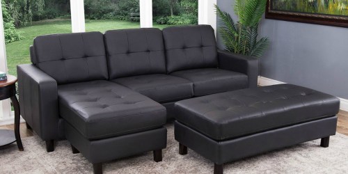 Sam’s Club: Claire Leather Sectional & Ottoman Only $399 Shipped (Regularly $832)