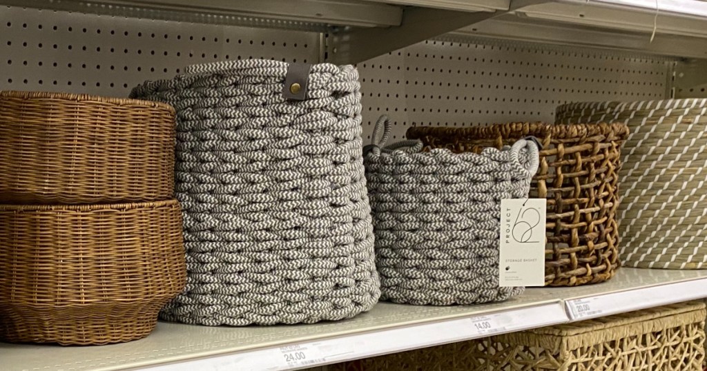 Coiled Rope Baskets on Target shelf