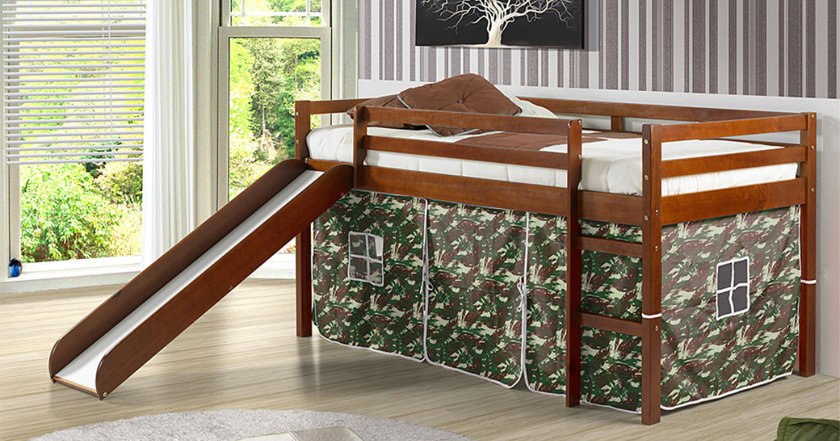 Donco Kids Loft Bed w Tent Slide Only 254.94 Delivered Regularly 400