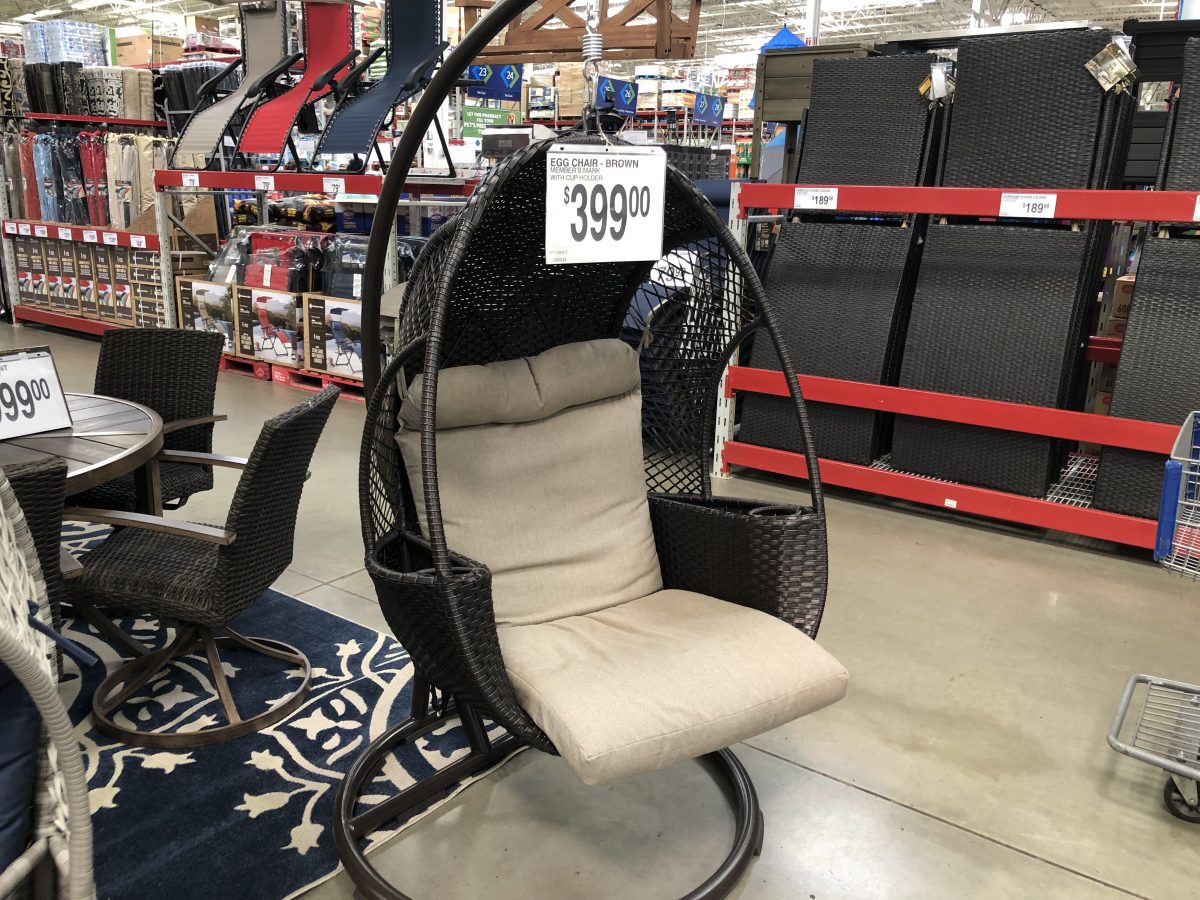 Member s Mark Woven Egg Chair w Cup Holder Just 399 at Sam s Club