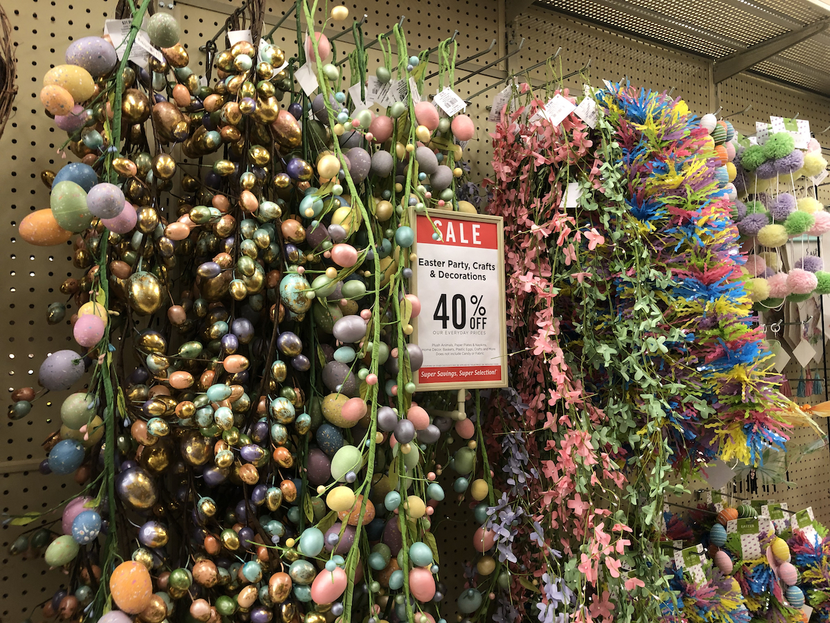 40 Off Easter Decor At Hobby Lobby   Eggs Garland Hobby Lobby 