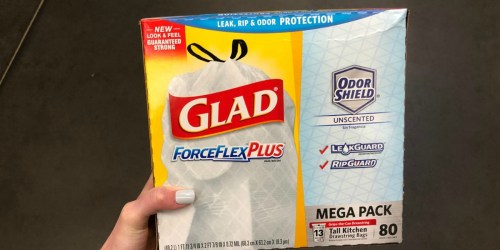 Glad ForceFlexPlus Tall Kitchen Trash Bags 80-Count Just $8.90 Shipped at Amazon + More