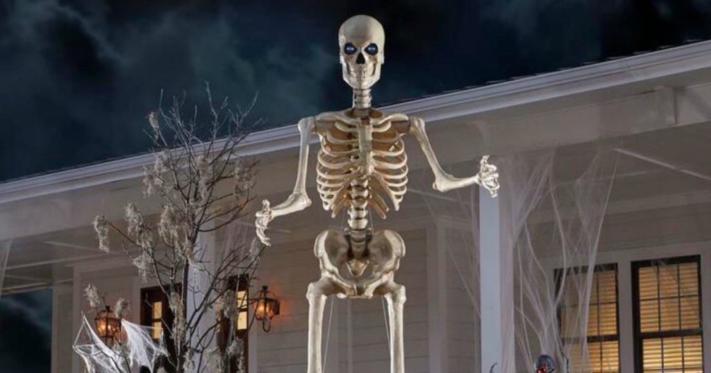 Giant Skeleton in yard for Halloween