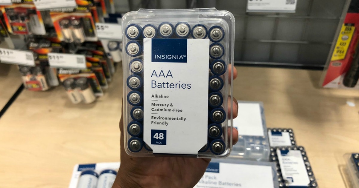 Insignia 48Pack AA or AAA Batteries Only 8 Shipped at Best Buy