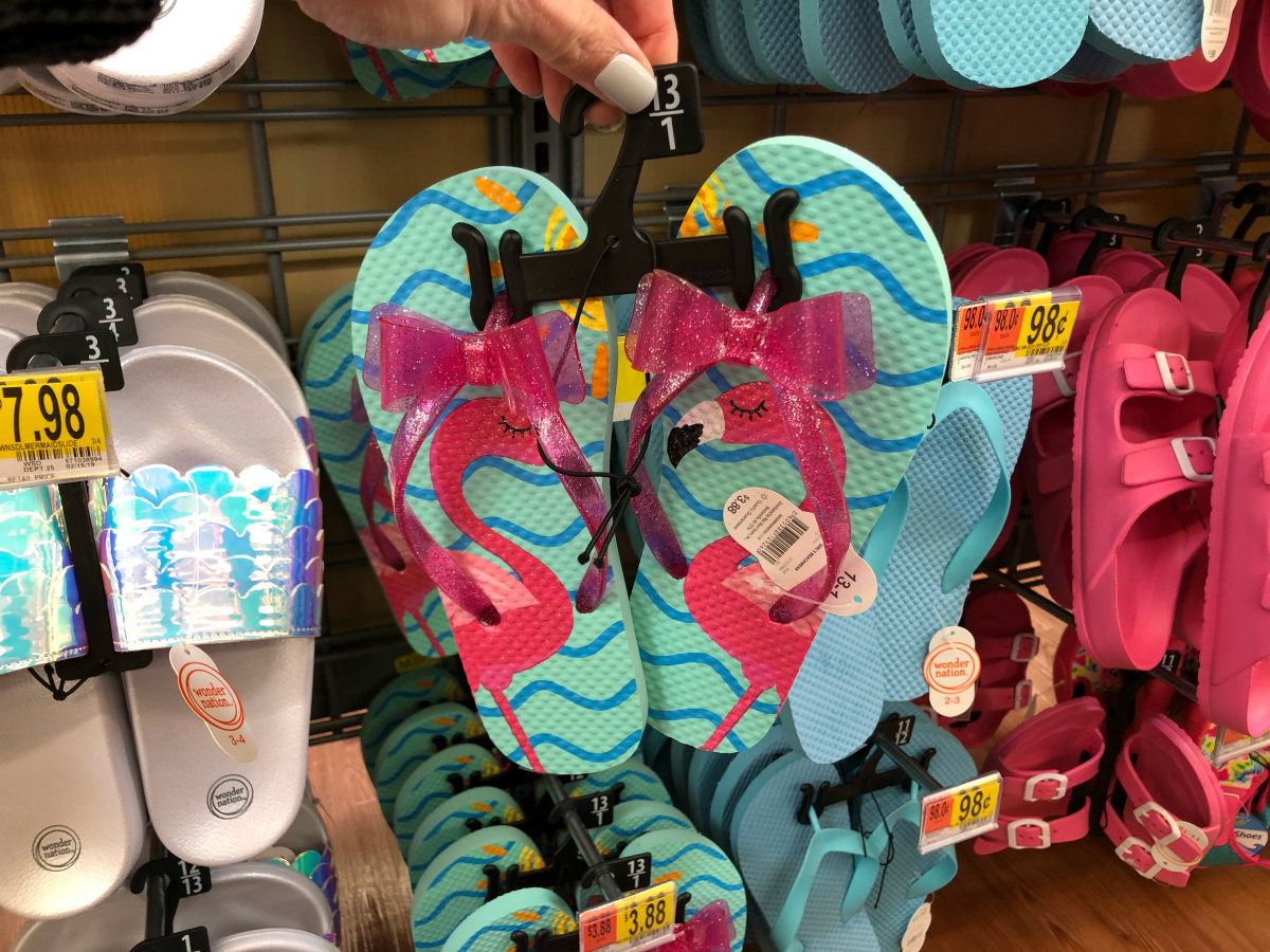 walmart childrens flip flops