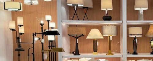 Various lamps on display