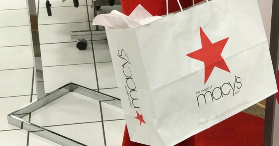 a Macy's Shopping bag