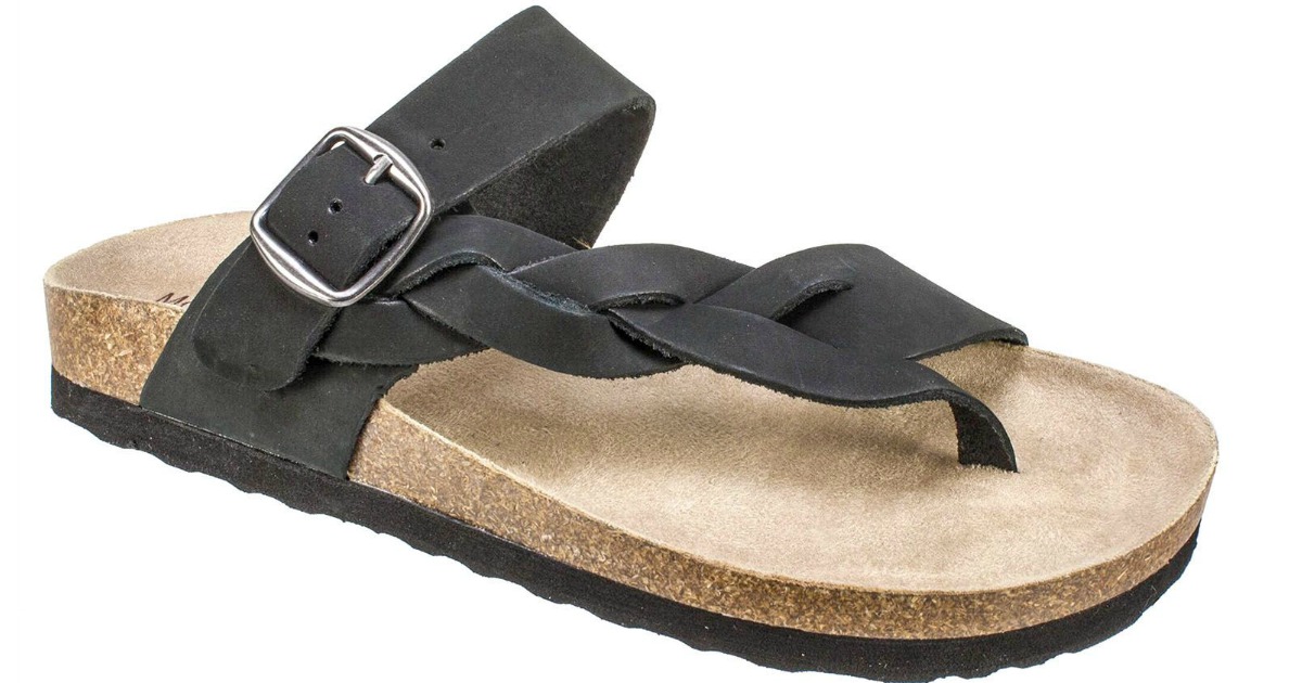 mountain sole leather strap sandal