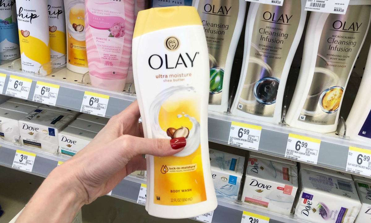Olay body wash at Walgreens