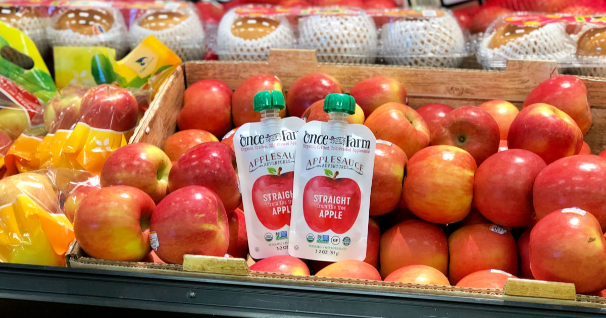 Once Upon a Farm Organic Applesauce Pouches Only 40¢ After Cash Back at ...