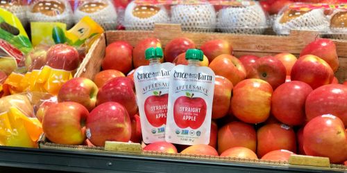 Once Upon a Farm Organic Applesauce Pouches Only 40¢ After Cash Back at Target