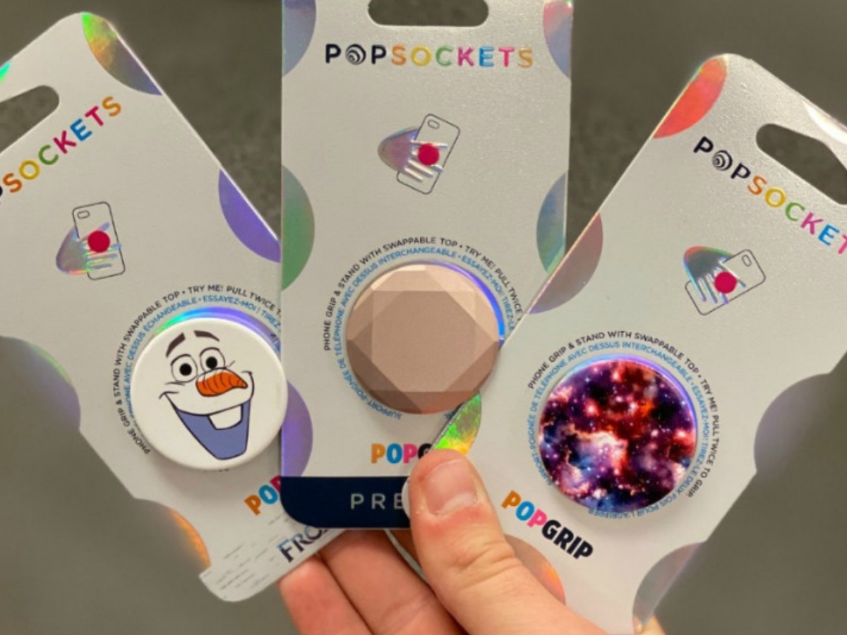 holding 3 PopSockets Popgrip packs - best stocking stuffers under $10