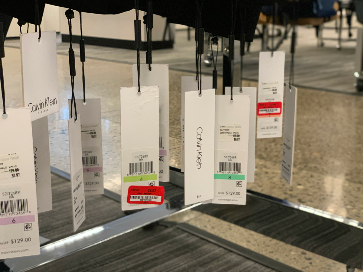 different price tags at Nordstrom Rack