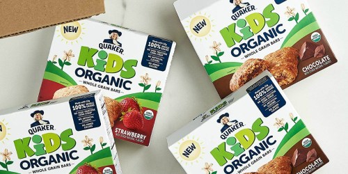 Amazon: 4 Boxes of Quaker Kids Organic Whole Grain Bars Only $9 Shipped