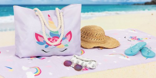 Cute Beach Towel & Tote Sets Only $14.79 at Zulily