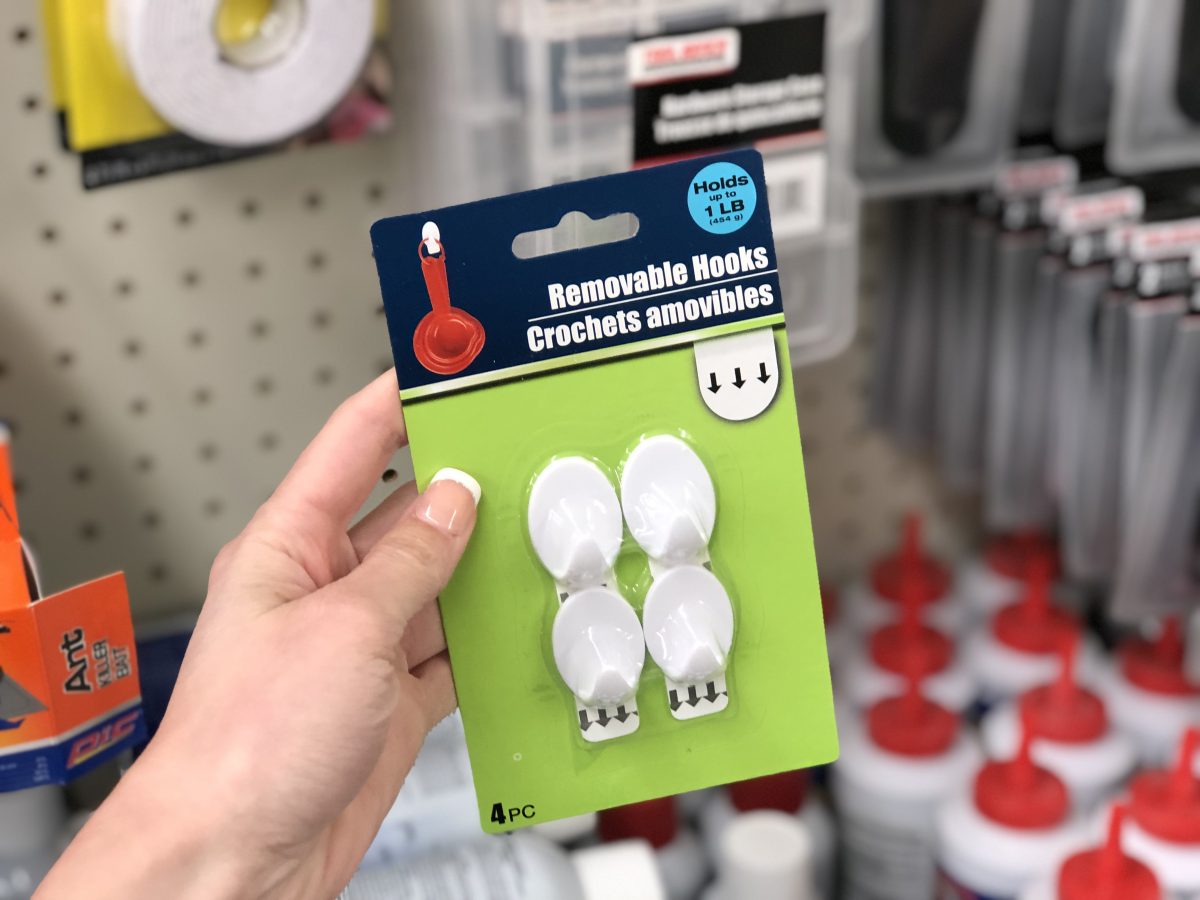 removable hooks at dollar tree