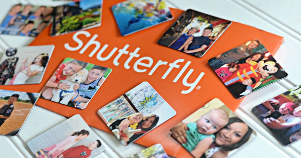 Shutterfly-Magnete auf Umschlag