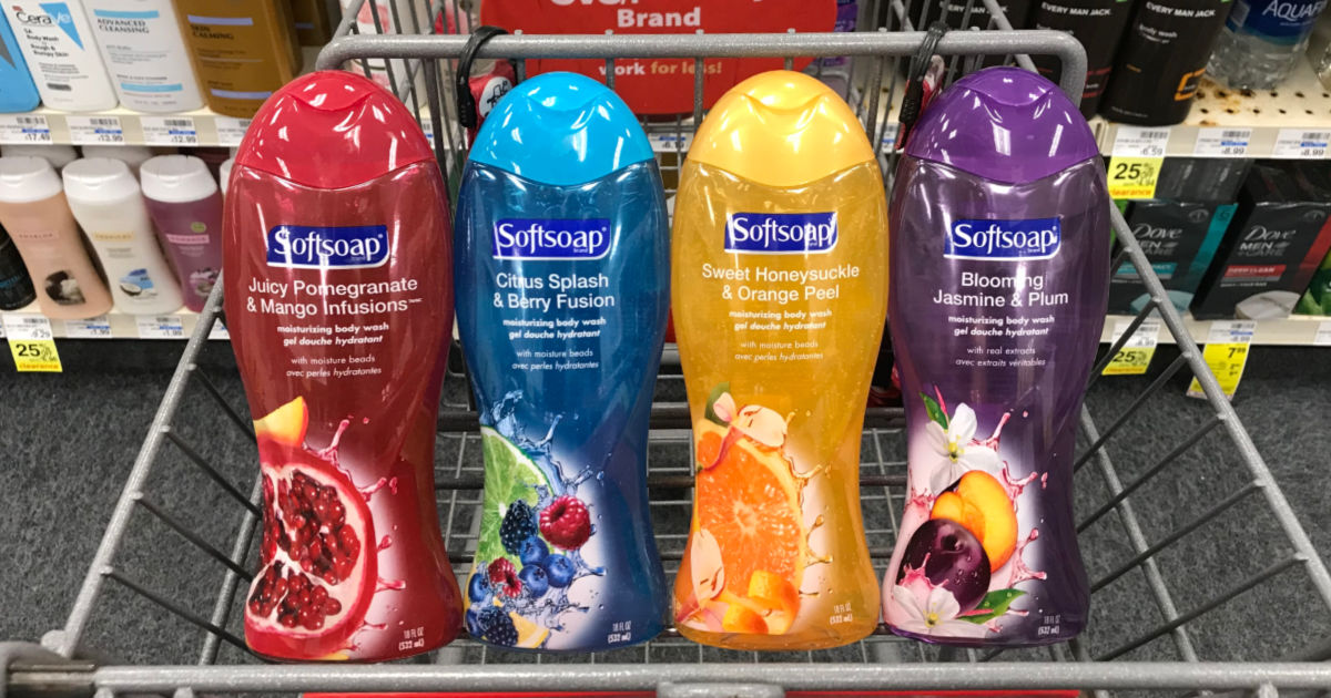 Softsoap body wash in basket 