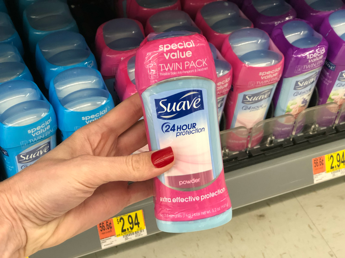 Suave twin pack deodorant at Walmart