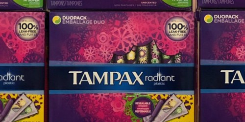 Amazon: Tampax Radiant Duopack Tampons 4-Pack Only $18.61 Shipped (Just $4.65 Each) + More