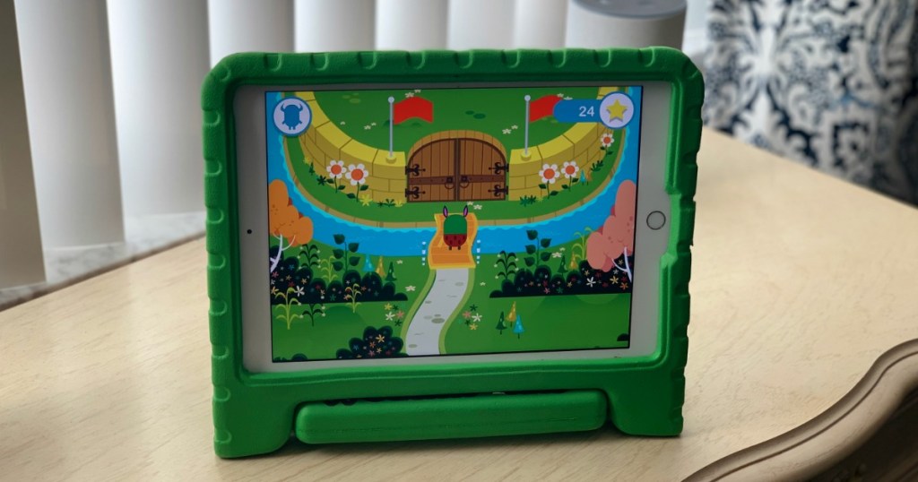 tablet with Teach Your Monster to Read on it