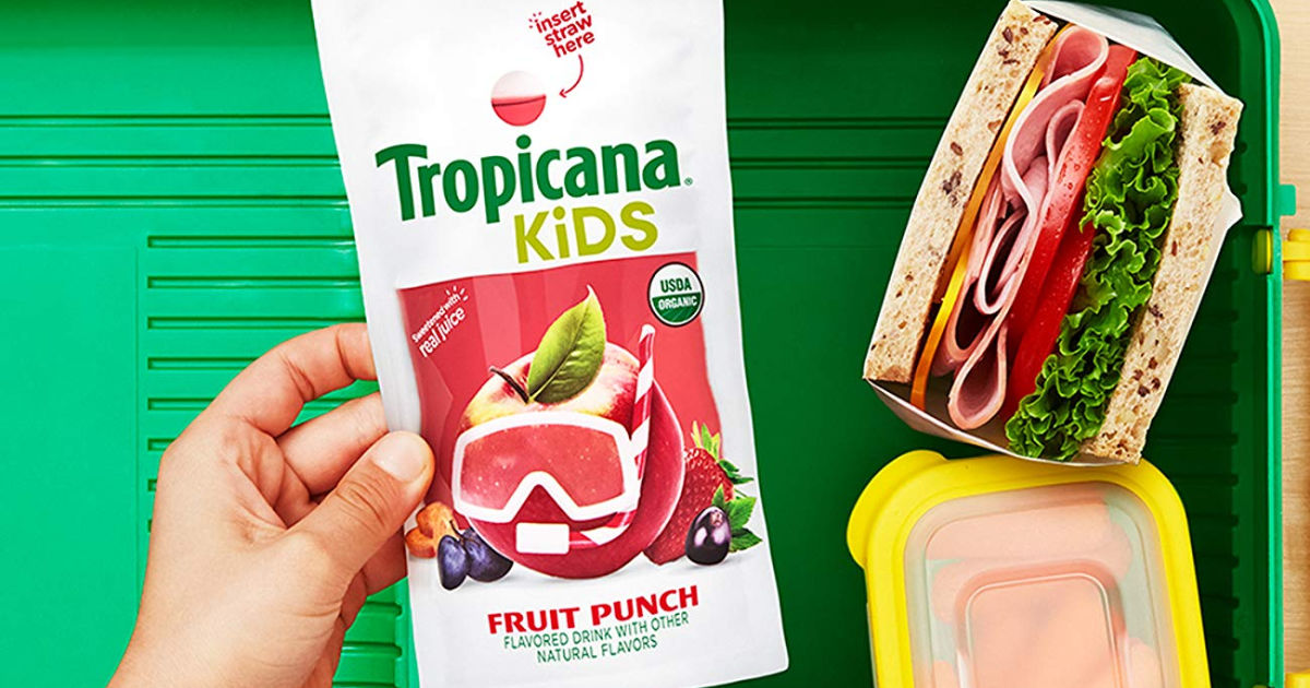 Amazon Tropicana Kids Organic Juice Drink Pouch 32Count Only 9.57