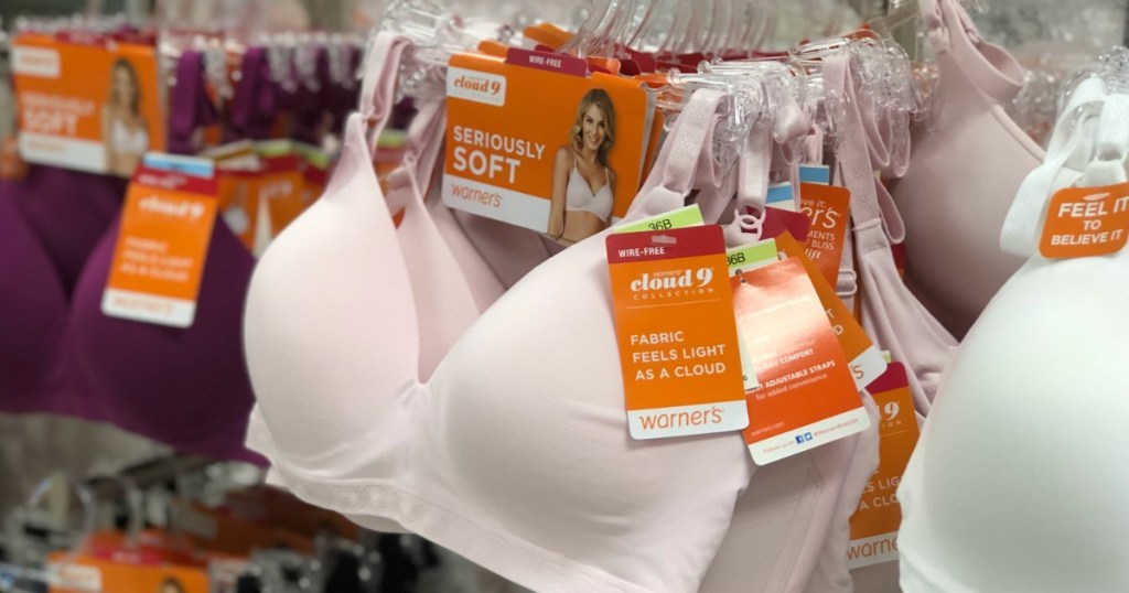 Warner's bras on hangers