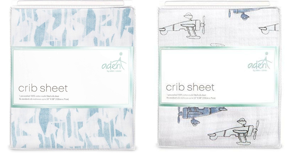 aden and anais airplane crib sheet