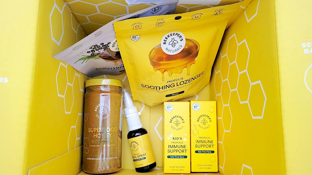Beekeeper's Naturals products in box 