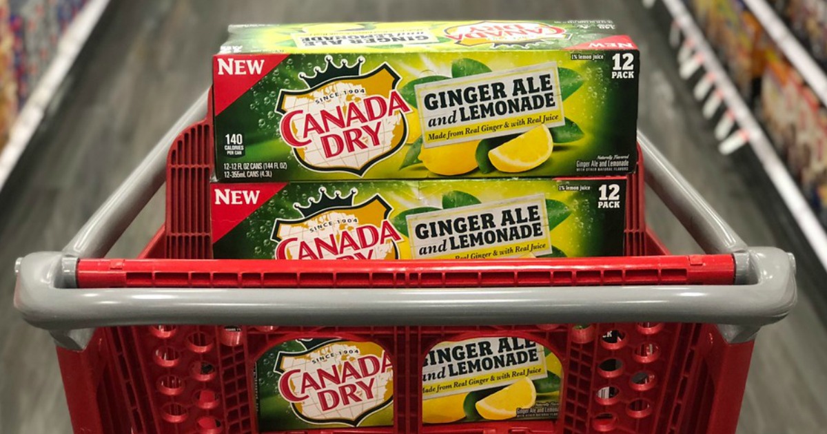 Canada Dry Ginger Ale & Lemonade 12Packs as Low as 2 After Cash Back