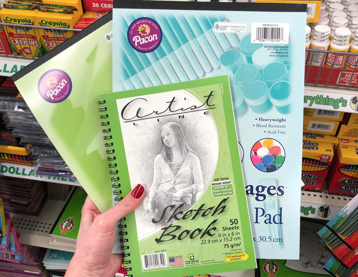 28.8 Top-Wire Sketchbook, 75-Sheet at Dollar Tree