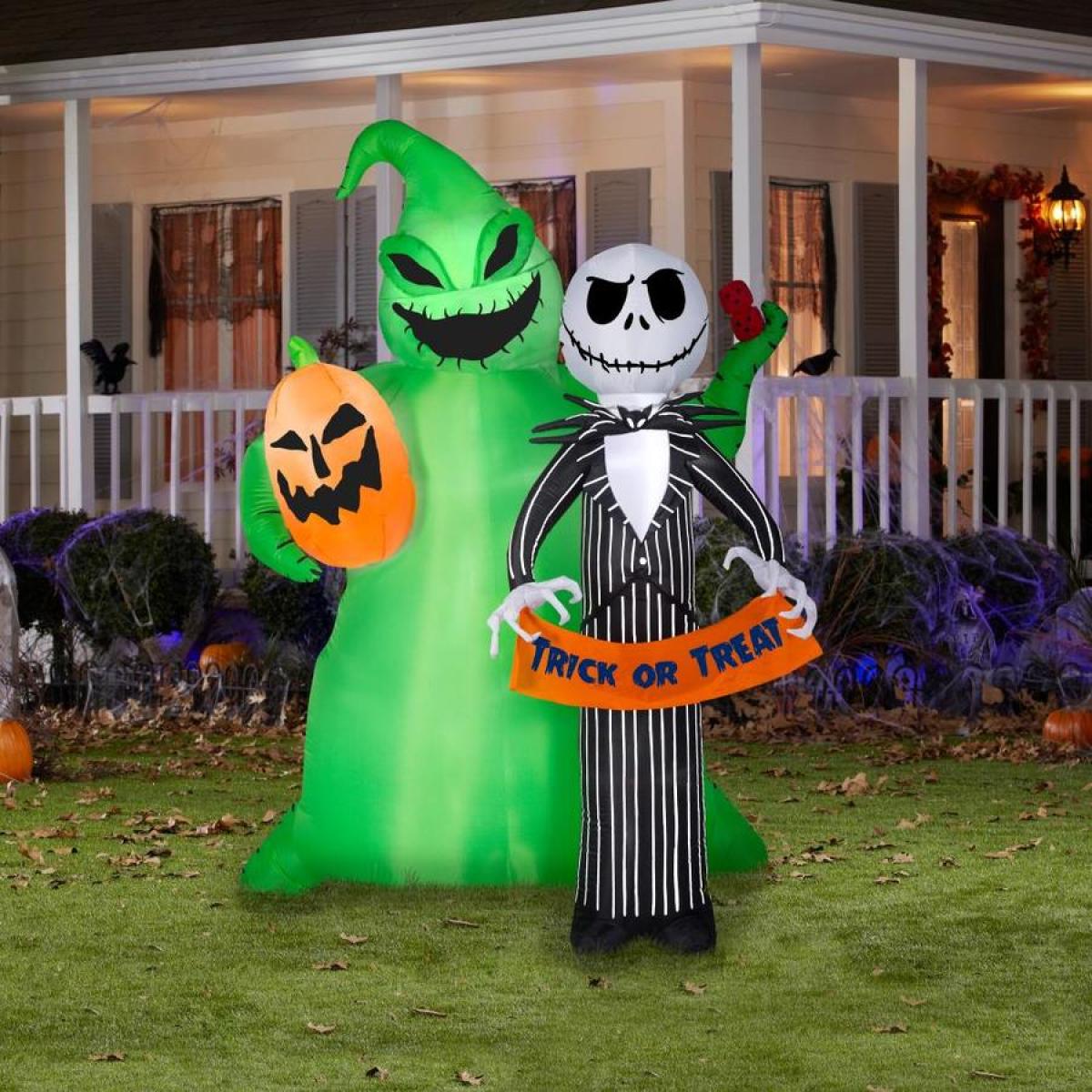 jack skellington and oogie boogie Halloween inflatables