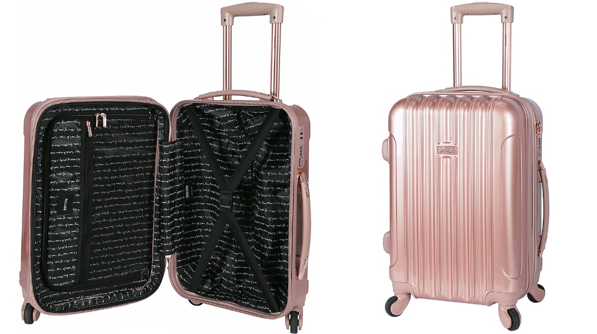 kensie rose gold carry on