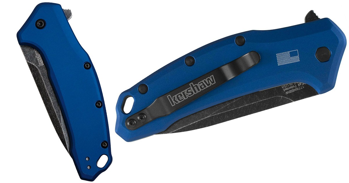 Amazon Kershaw Aluminum BlackWash Pocket Knife Only 32 Shipped