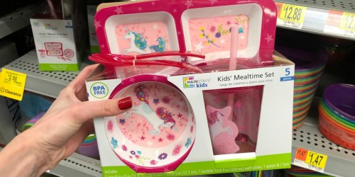 Kids Unicorn Mealtime Set Possibly Only $2.50 at Walmart + More