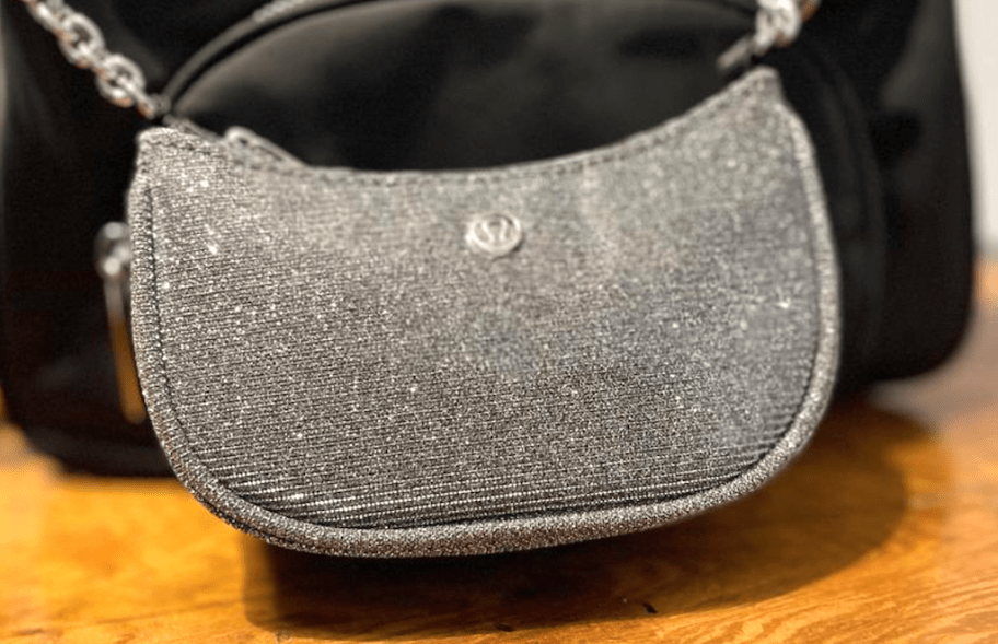 A sparkly lululemon purse.
